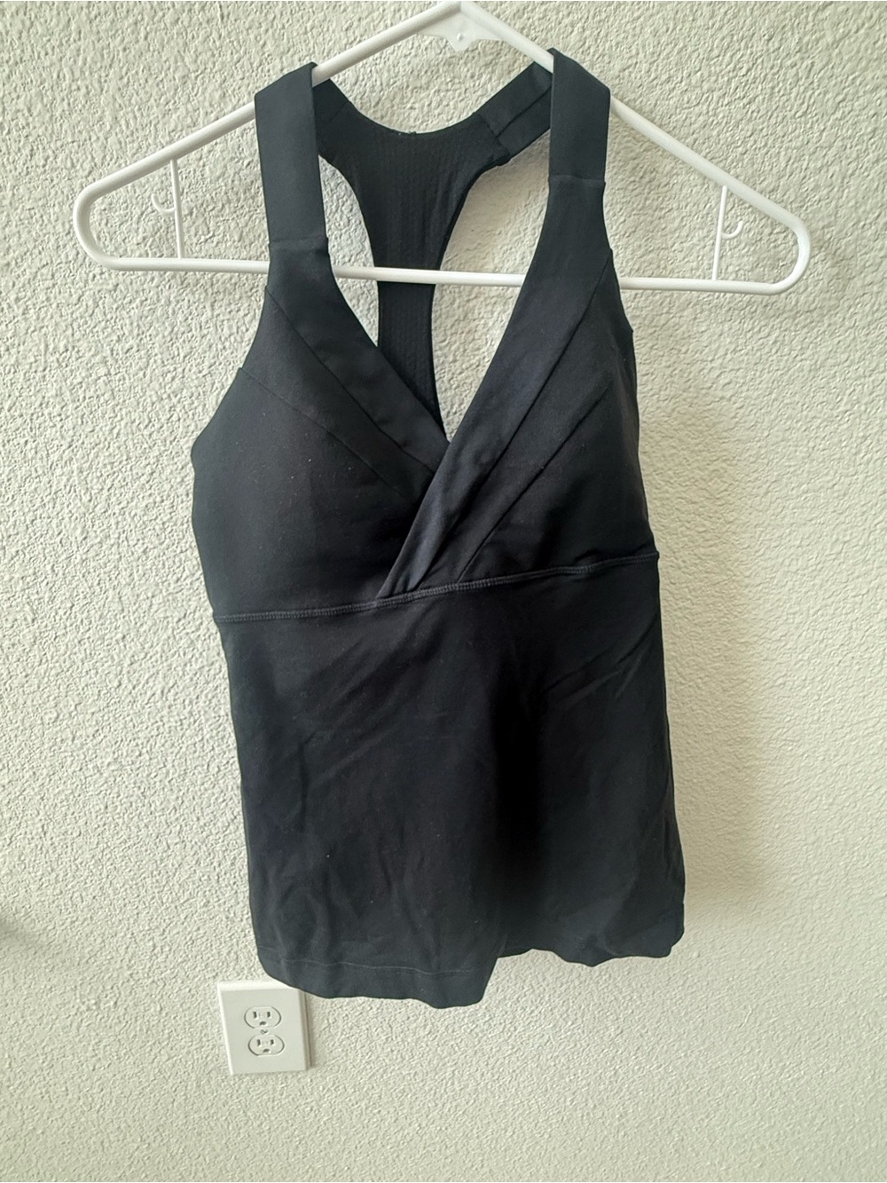 lululemon athletica Black Racerback V-Neck Active Tank